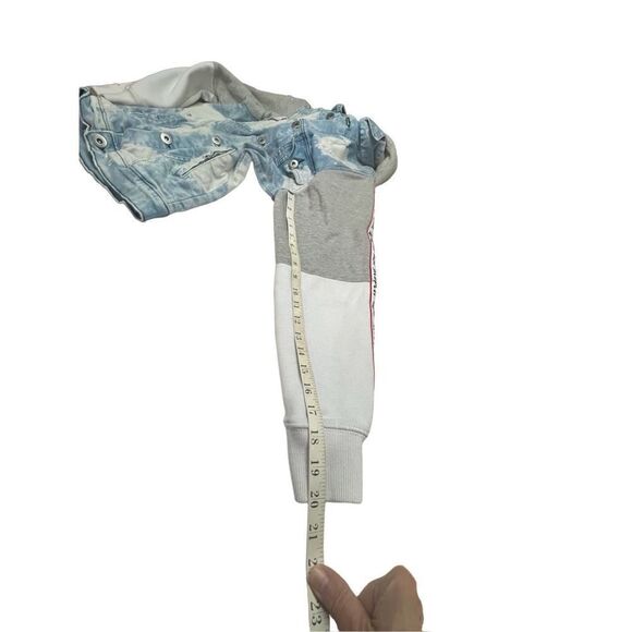 Track 23 Womans distressed Hoodie denim jacket Sz M - Picture 7 of 7